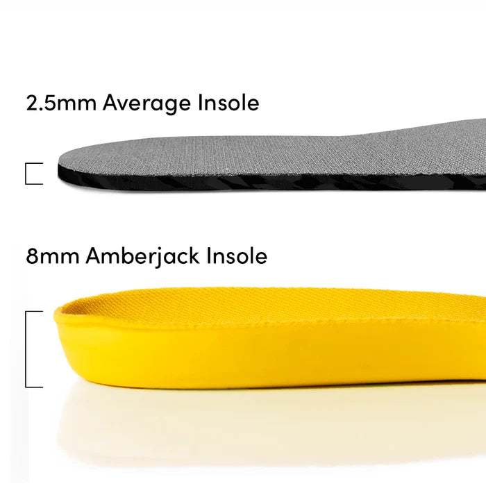 amberjack insolve vs average insole thickness comparison