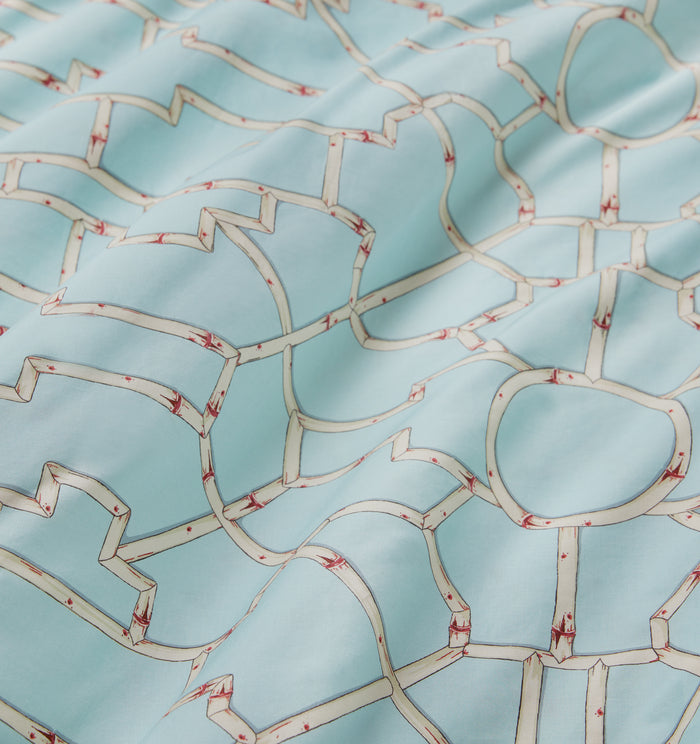 Baldwin bamboo duvet cover and sham fabric texture