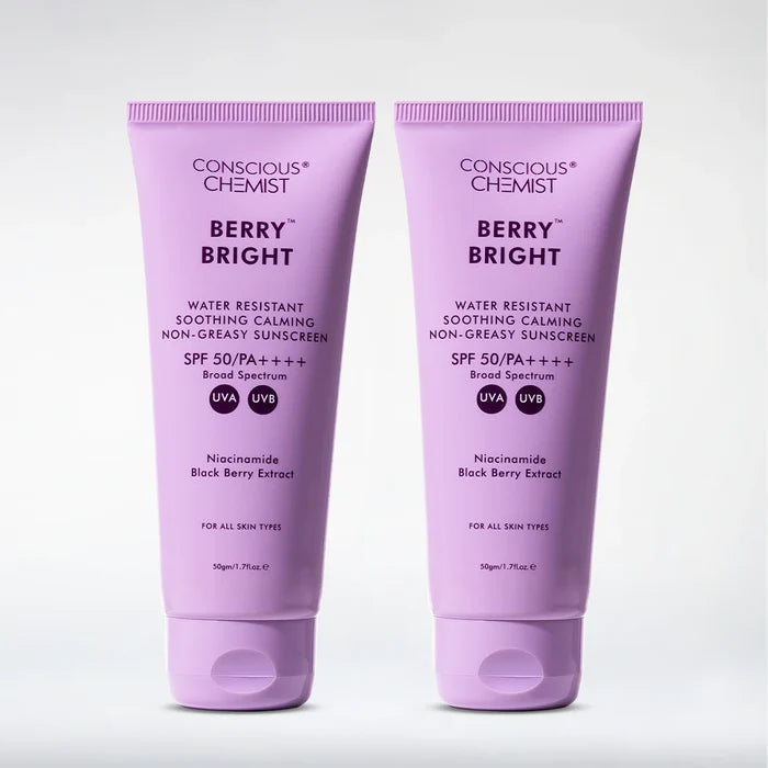 Berry Bright Sunscreen( Pack Of Two ) | SPF 50 PA ++++ & Water Resistant  | Super Saver Sale