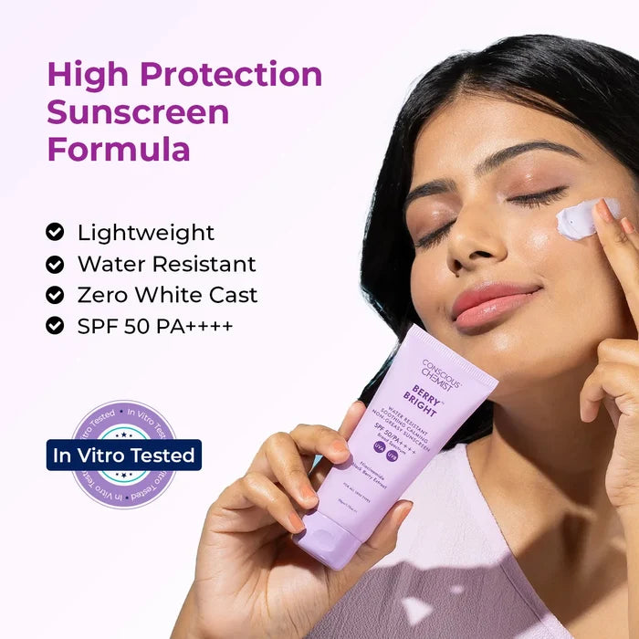 Berry Bright Sunscreen( Pack Of Two ) | SPF 50 PA ++++ & Water Resistant  | Super Saver Sale