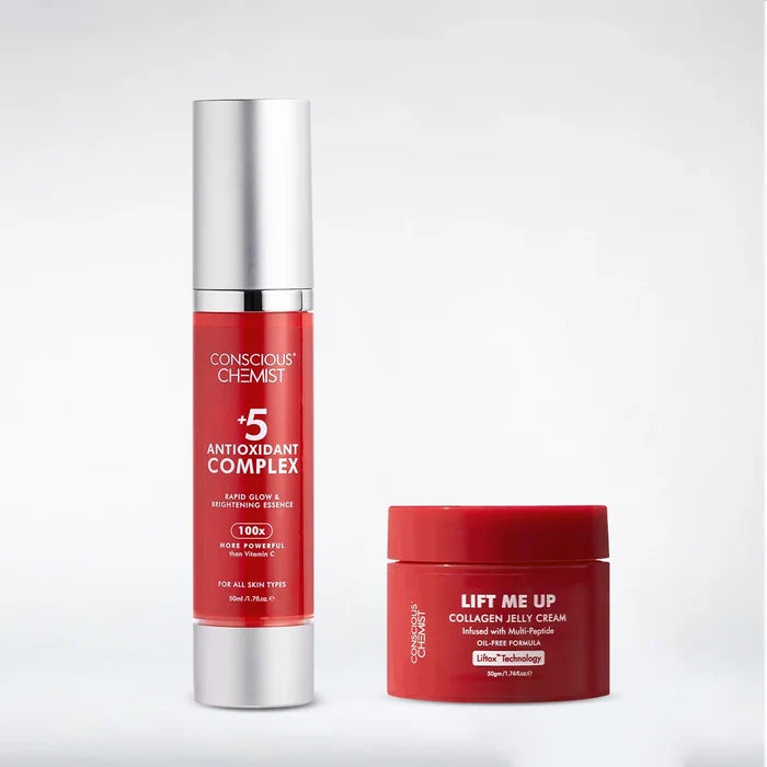 Bright & Firm Duo | 5 Antioxidant Serum & Collagen Jelly Cream | flat 50