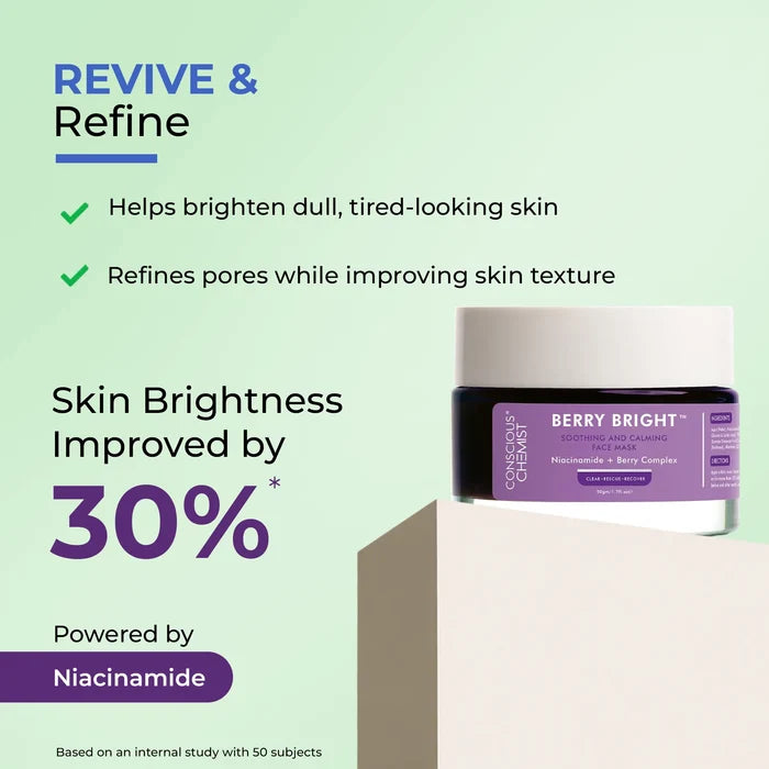 Brighten & Protect Duo | Berry Bright Face Mask & Sunscreen | Combo