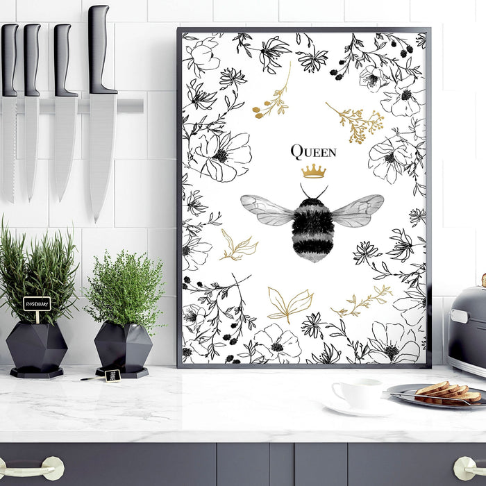 Bumble bee art | framed wall art print