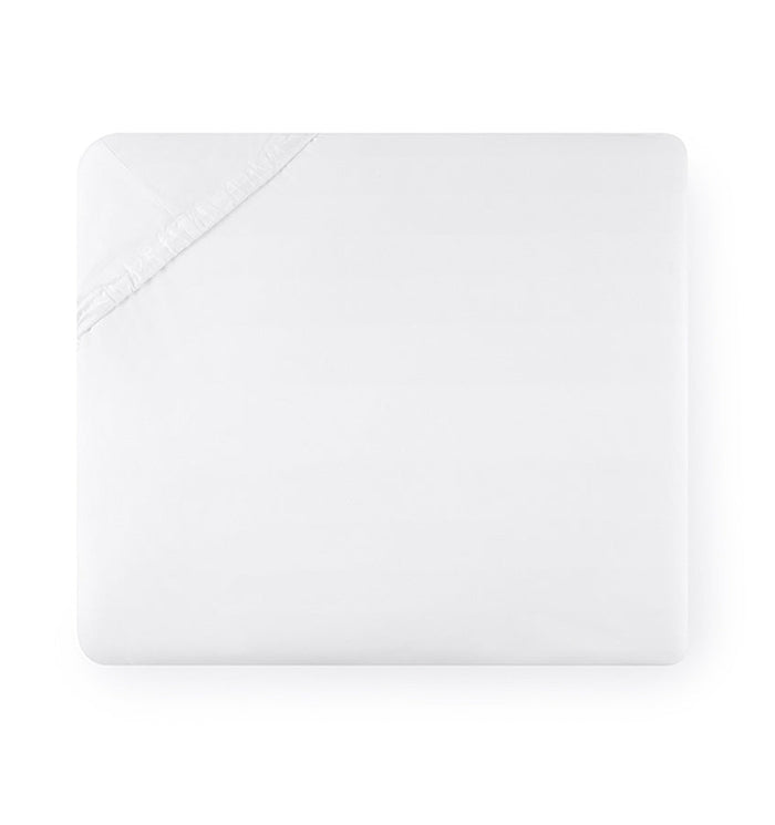 Celeste white fitted sheet