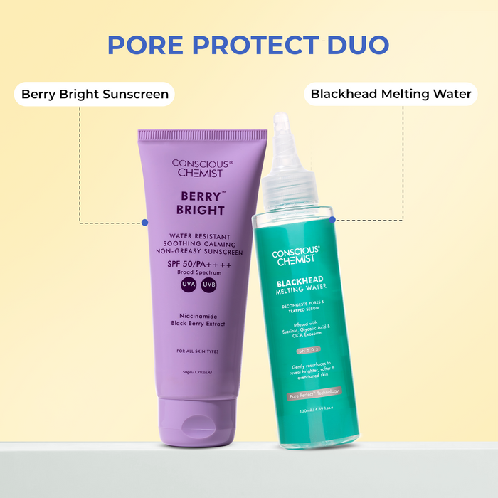 Clear Skin Duo | Blackhead Melting Water & Berry Bright Sunscreen | combo