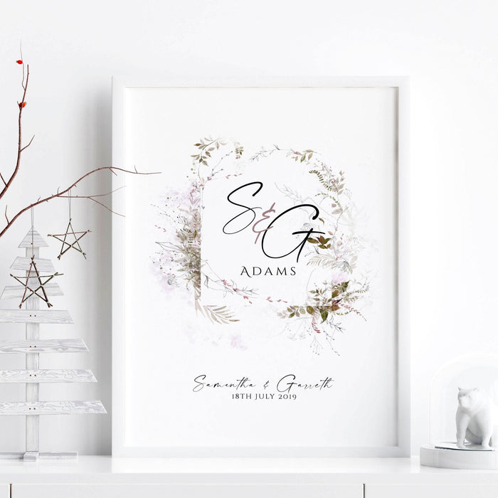 Custom valentines day gift wall art print