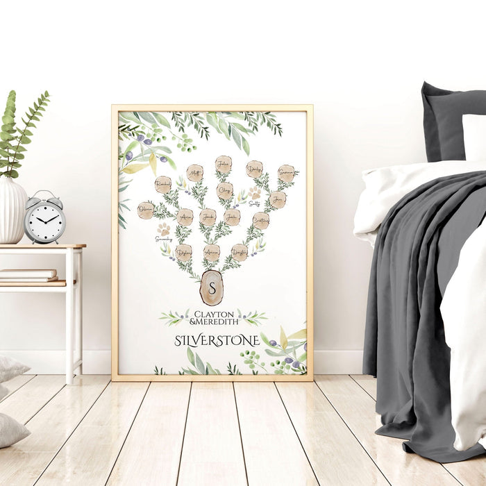 Family tree for the wall | Personalised Wall art Print