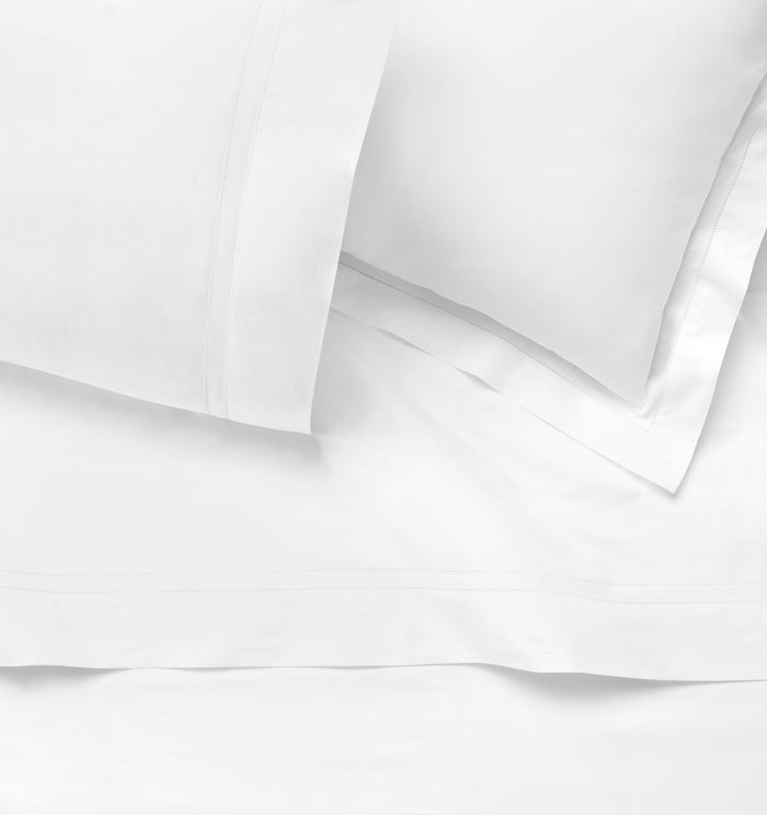 Finna white sham, flat sheet & pillowcase