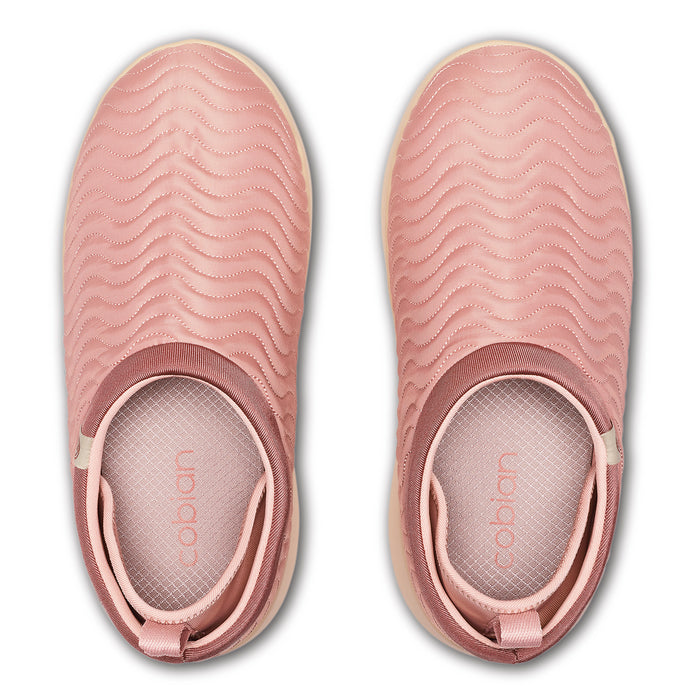 Pair of pink slip-on shoes with 'cobian' branding on a white background #color_mauve