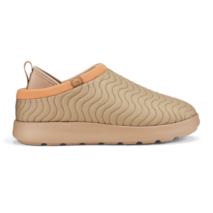 Beige slip-on shoe with wavy pattern on a white background #color_taupe