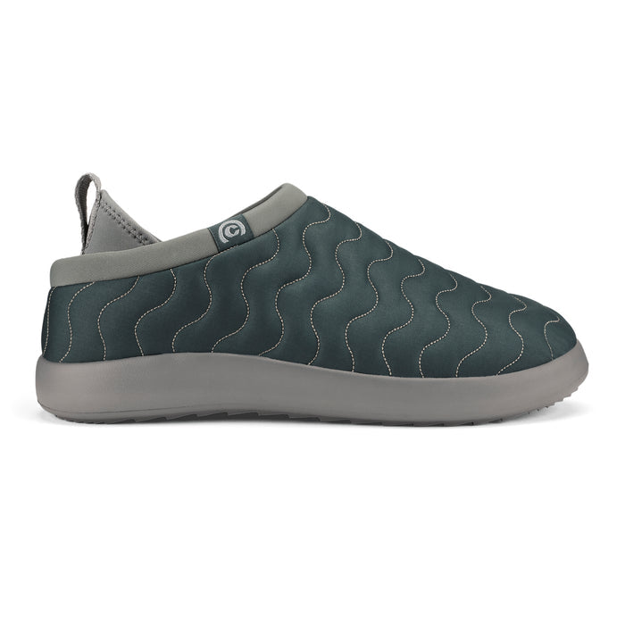 Gray slip-on shoe with wavy pattern on a white background #color_slate