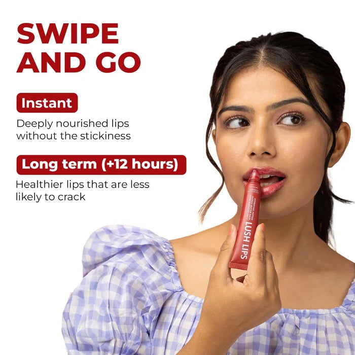 Glossy Peptide Lip Balm (Pack Of 2) | Cherry Bubblegum | 12 Hrs Hydration | 2x15 Gms