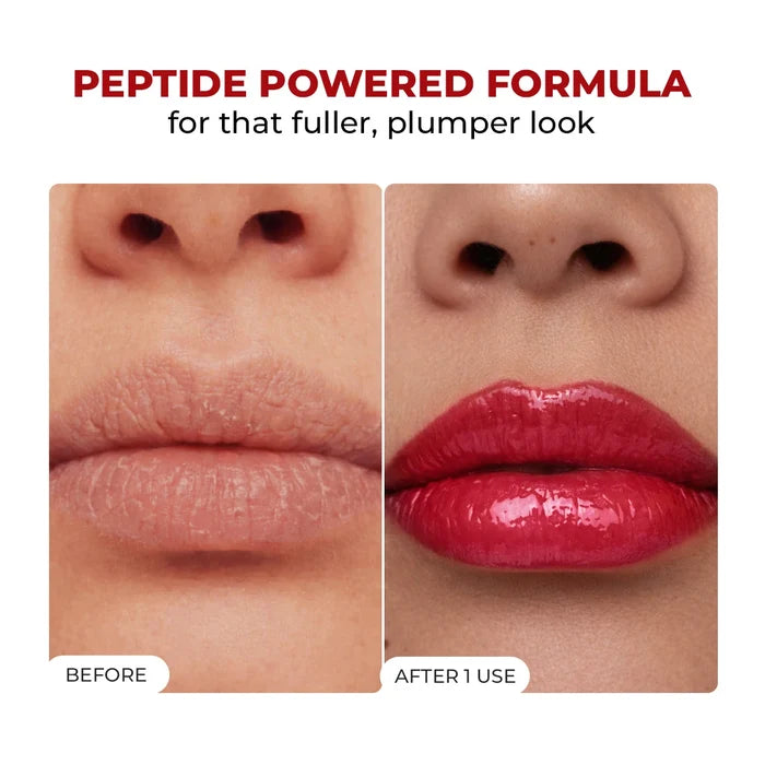 Glossy Peptide Lip Balm (Pack Of 2) | Cherry Bubblegum | 12 Hrs Hydration | 2x15 Gms