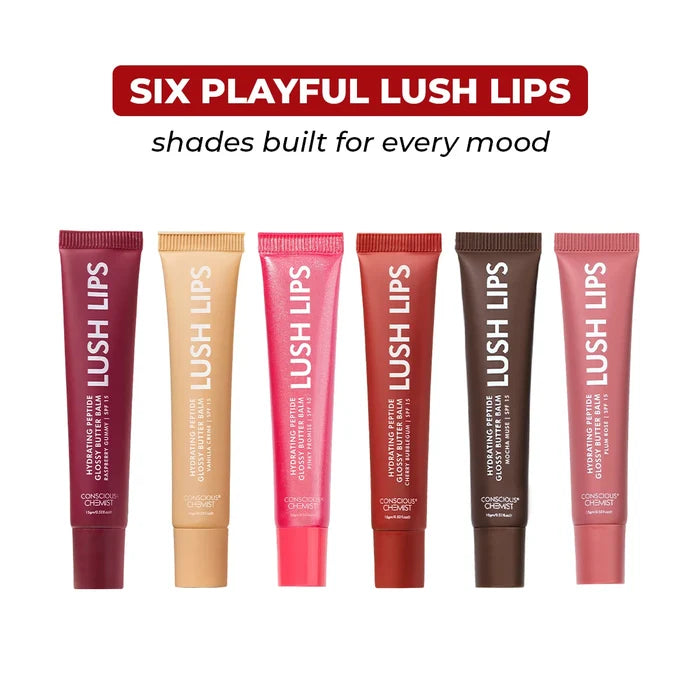 Glossy Peptide Lip Balm (Pack Of 2) | Cherry Bubblegum | 12 Hrs Hydration | 2x15 Gms