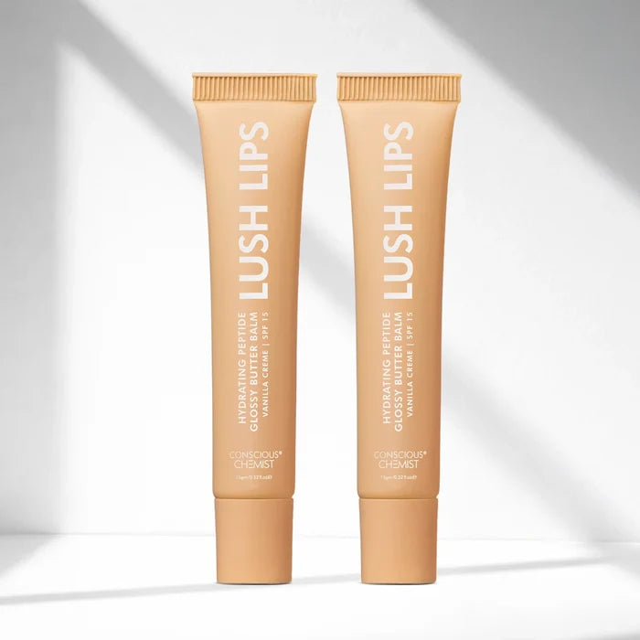 Glossy Peptide Lip Balm (Pack Of 2) | Vanilla | 12 Hrs Hydration | 2x15 Gms | Best Deal