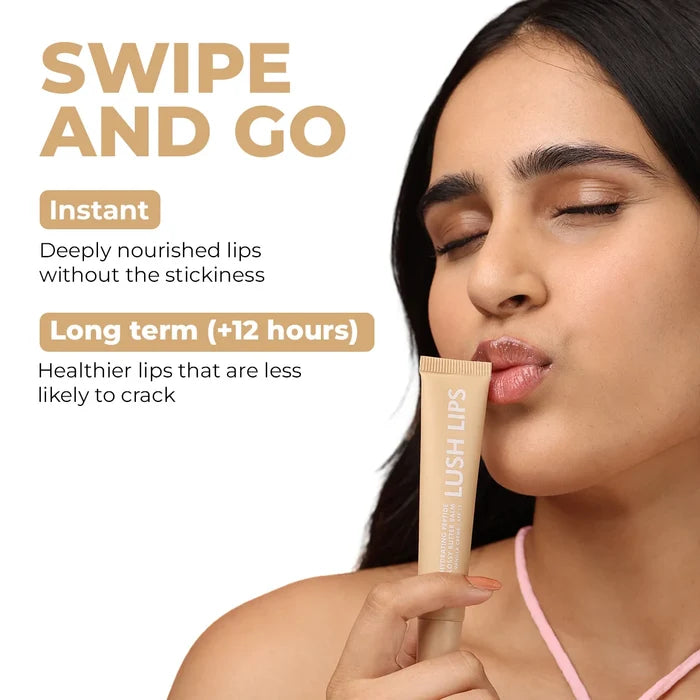 Glossy Peptide Lip Balm (Pack Of 2) | Vanilla | 12 Hrs Hydration | 2x15 Gms | Best Deal