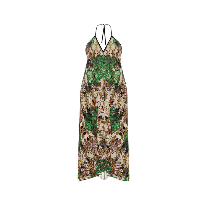 Halterneck backless dress