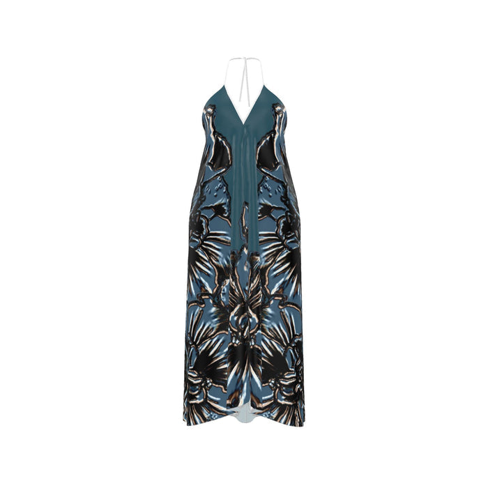 Halterneck backless dress