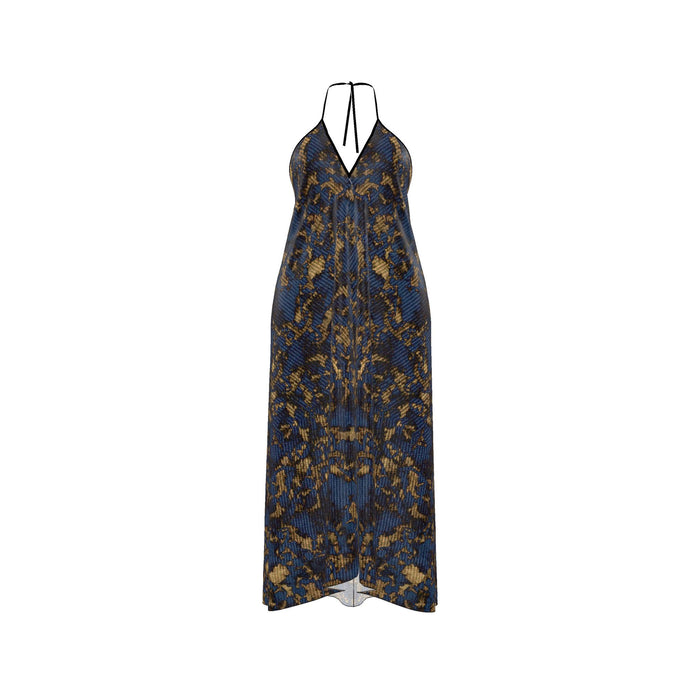 Halterneck backless dress
