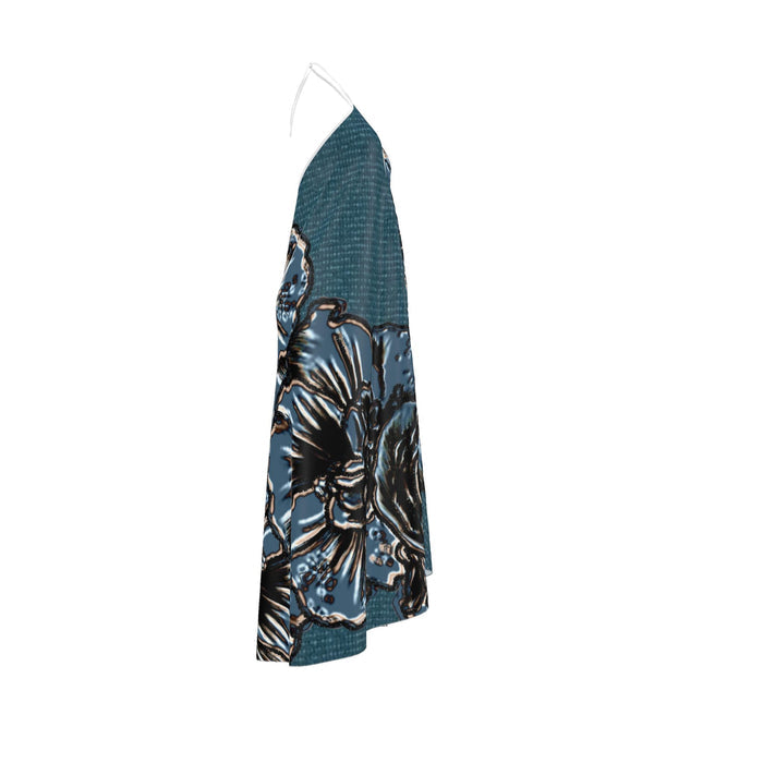 Halterneck backless dress