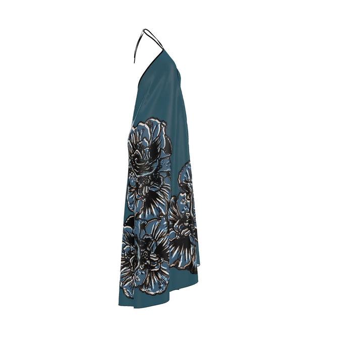 Halterneck backless dress
