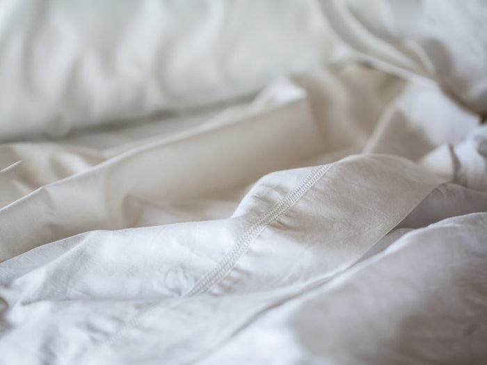 Hemstitched Single Flat Sheets - White