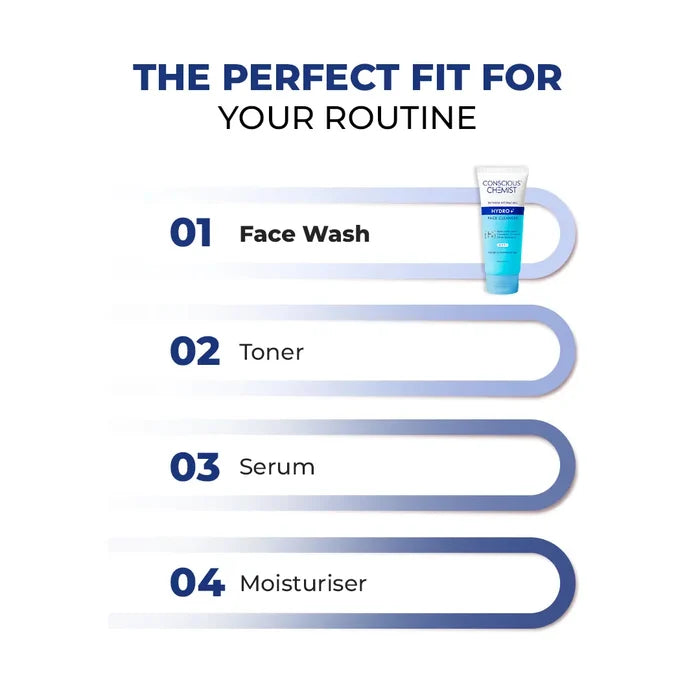 Hydro+ Face Wash( Pack Of Two) | Hyaluronic Acid & Ceramides | 2x100 ml | Best Deal