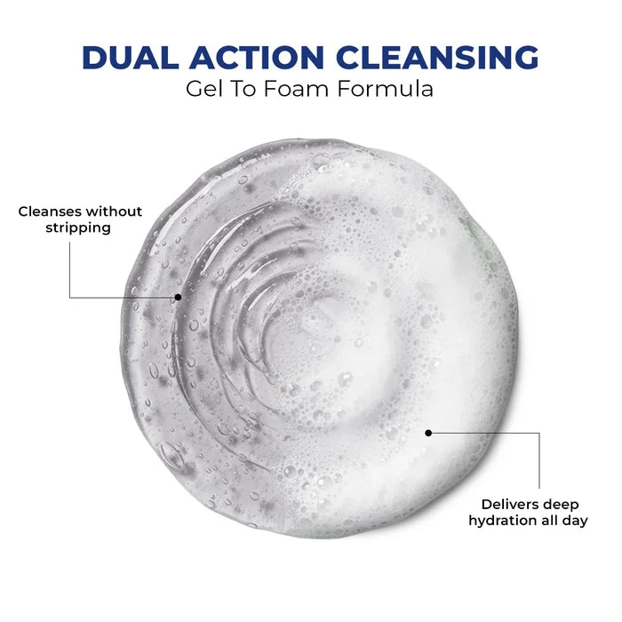 Hydro+ Face Wash( Pack Of Two) | Hyaluronic Acid & Ceramides | 2x100 ml