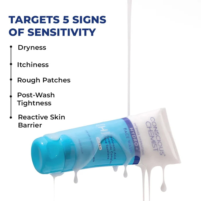 Hydro+ Face Wash( Pack Of Two) | Hyaluronic Acid & Ceramides | 2x100 ml