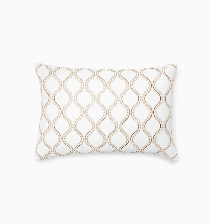 Isabella white/sand decorative pillow