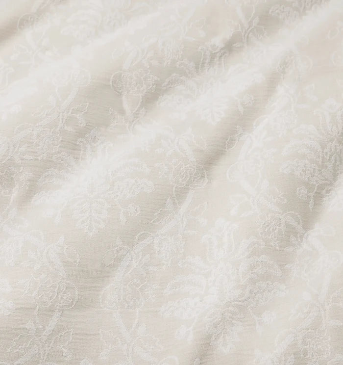 Isabella ivory/sand jacquard sham close u details and texture