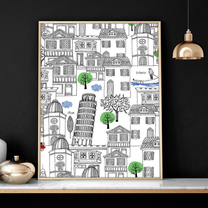 Italy print wall art | set of 2 travel posters