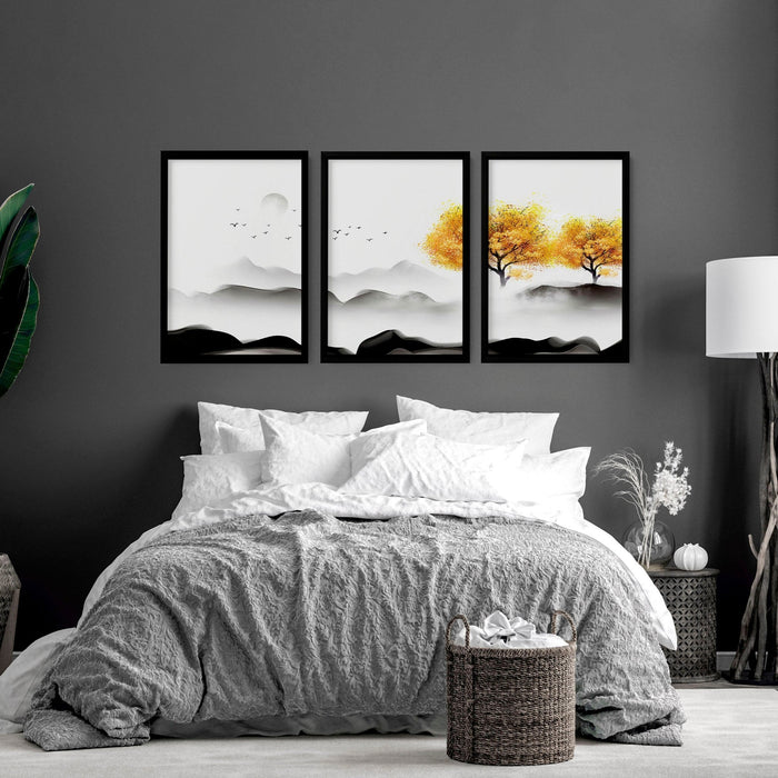 Wall art Japan | set of 3 wall art prints for bedroom
