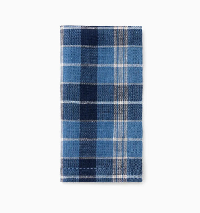 Masseria cadet/navy dinner napkin folded