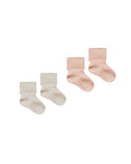 Melange Socks- Oatmeal & Rose