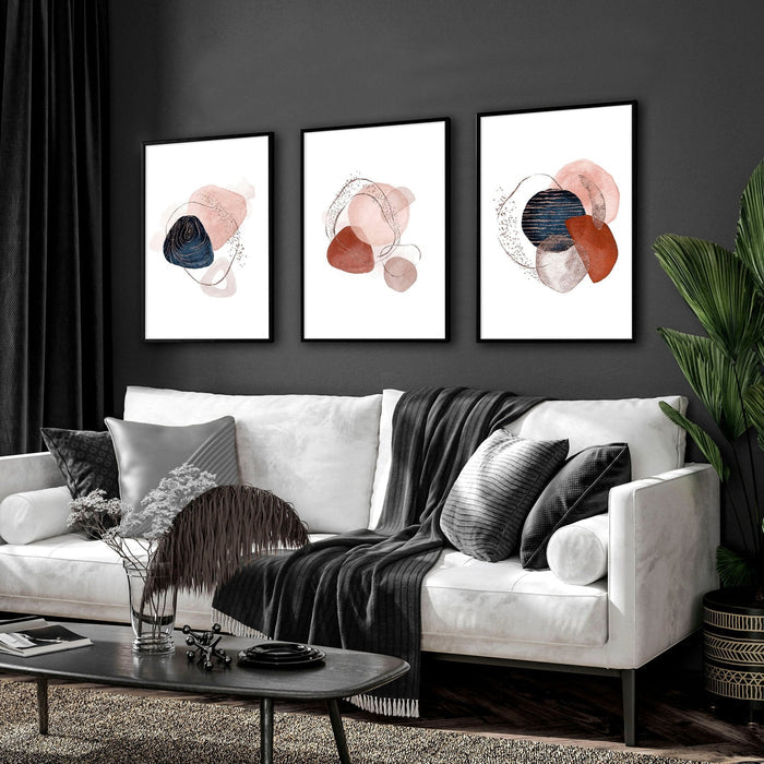 Mid century art prints | set of 3 wall art