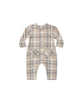 Pocketed Woven Jumpsuit Fall Plaid
