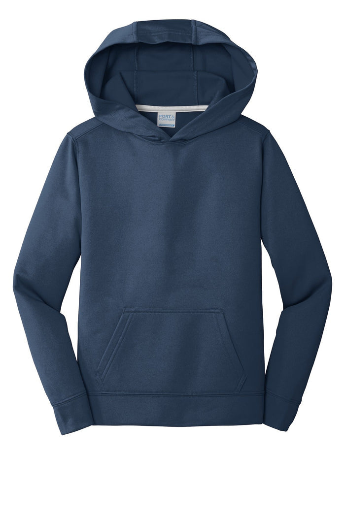 Port & Co PC590YH Youth Performance Fleece Pullover Hooded Sweatshirt