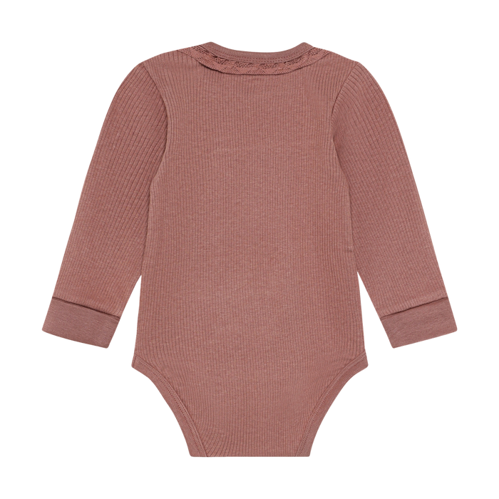 Ribbed Bodysuit- Burlwood