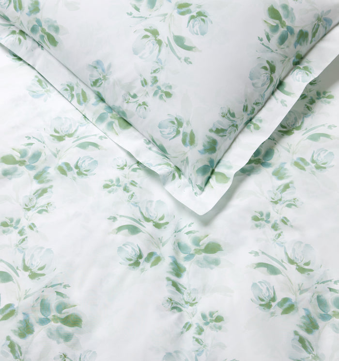 Rosa duvet cover and sham in poolside