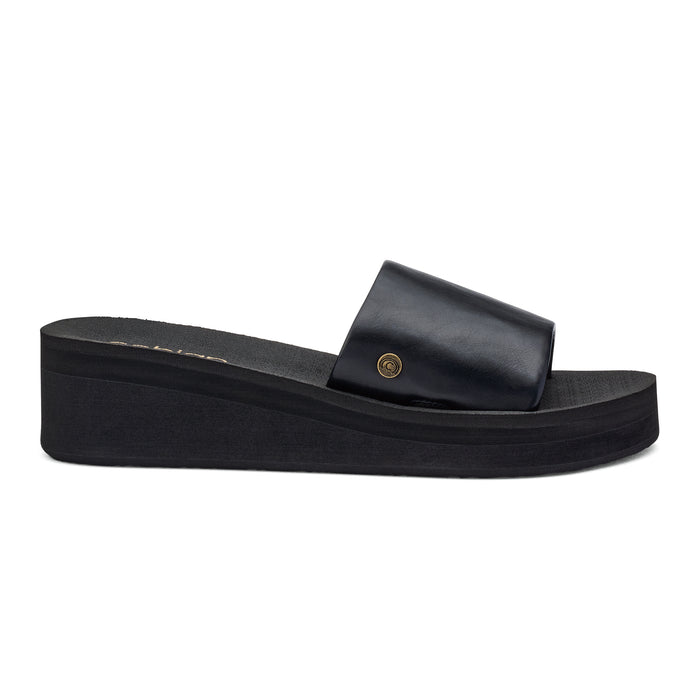 Cobian Seville Slide Black Profile View #color_black