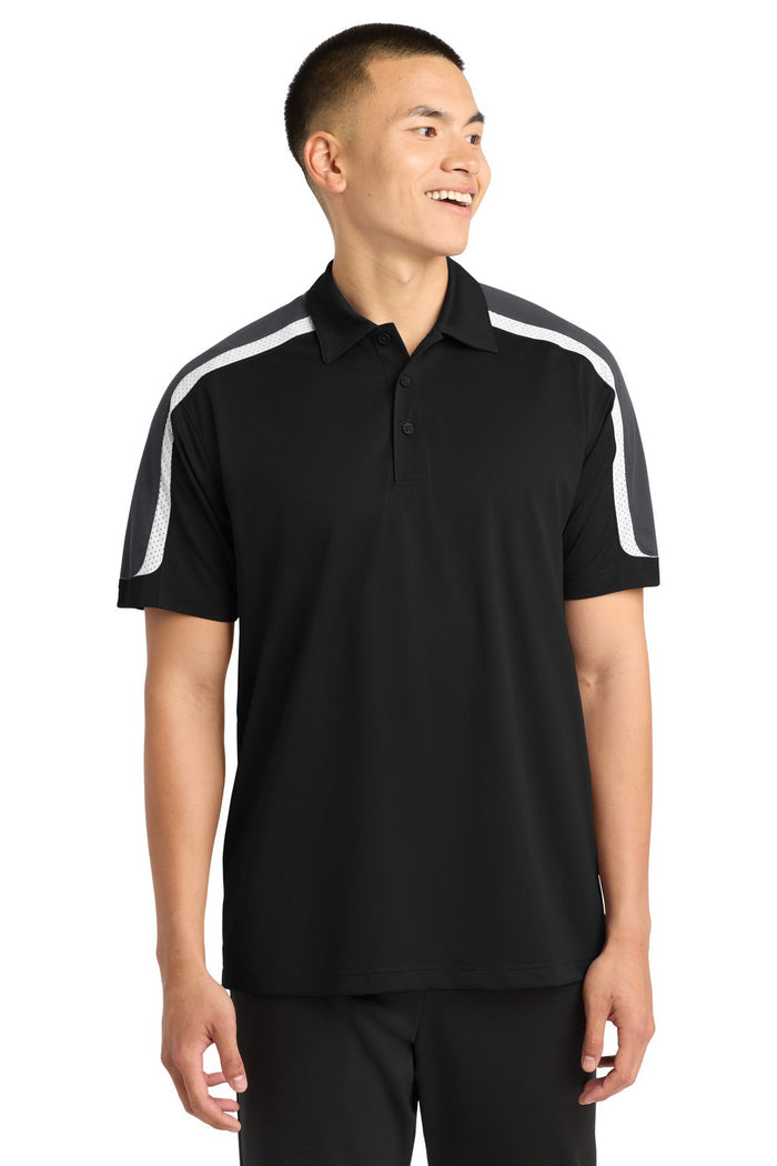 Sport-Tek ST658 Tricolor Shoulder Micropique Sport-Wick Polo
