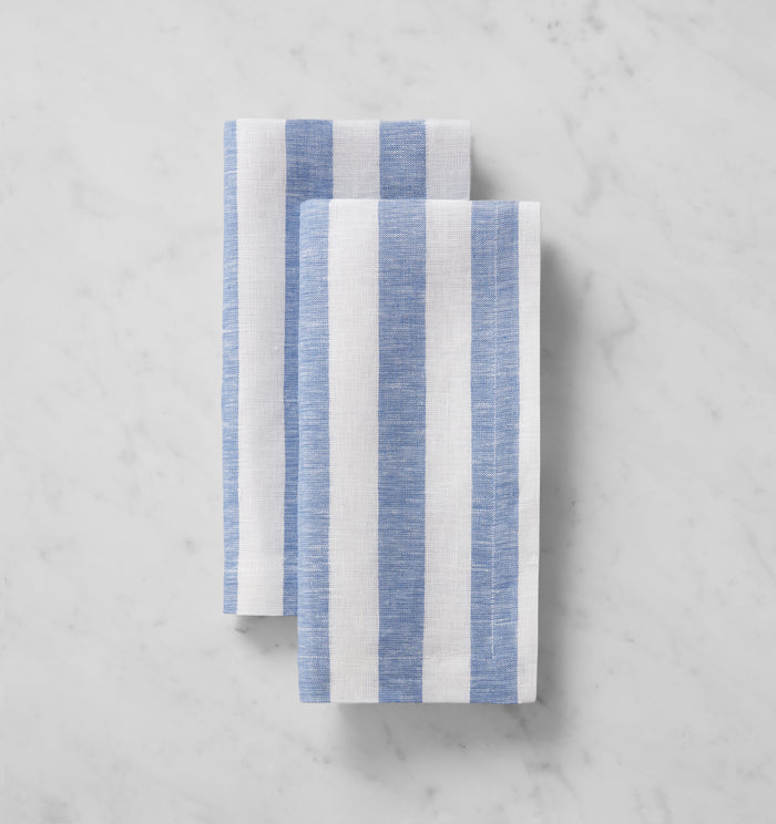 Stramare dinner napkins white/natural stacked.