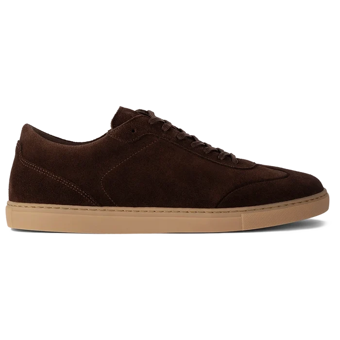 Atlas in Walnut brown suede by Amberjack - Lateral View