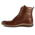 The Boot by Amberjack in Chestnut Brown Leather - Medial Side View