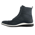 The Boot by Amberjack in Cobalt Blue Nubuck - Medial View