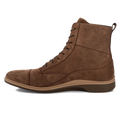 The Boot by Amberjack in Copper Brown Nubuck - Medial Side View