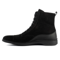 The Boot by Amberjack in Midnight Black Nubuck - Medial Side View