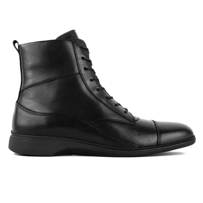 The Boot by Amberjack in Obsidian Black Leather - Lateral View