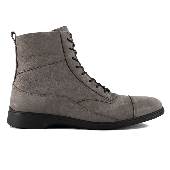 The Boot by Amberjack in Steel Grey Leather - Lateral View
